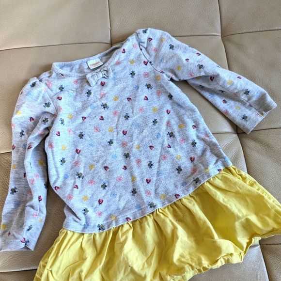 Gymboree grey and yellow dress size 2T for toddler girl - Picture 1 of 3